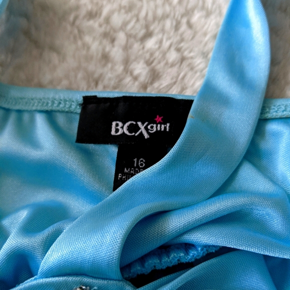 Baby Blue Mid Length Grad Dress - Picture 2 of 2